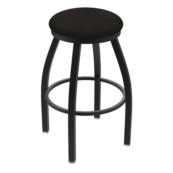 36" Swivel X-Tall Bar Stool, Black Wrinkle, Canter Espresso Seat